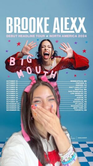 Brooke Alexx Instagram - My first headline tour is ON SALE NOW!! Where am I seeing you this fall?? ⭐️💕
.
#ontour #singersongwriter #songwritersoftiktok #greenscreen