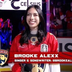 Brooke Alexx Instagram - What an honor to sing the National Anthem at Game 5 of the NHL Stanley Cup Finals! Here’s my full performance ❤️