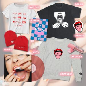 Brooke Alexx Instagram - “Younger Guys” is out today and after months of dropping hints, I can’t believe I’m finally sharing this huge secret… my debut album “Big Mouth” releases Oct 4 👄😭

In my bio, you can now pre-order the *limited edition* VINYL (omggg), which comes in translucent red and includes 3 bonus tracks that won’t be on streaming services!!! Get the vinyl alone or bundle it with all new merch I designed myself eeek! Anyone who orders a vinyl will receive a special CODE - you might want to hold on to that for later 🤭 

Photography: @peytoncdollar 
Makeup: @inkedxbrows 
Big Mouth logo: @thisisphangs 

I’ve poured my entire heart into every aspect of this project. My team and I have been working meticulously to make it as special as possible. I love you guys so much. This is only the first BIG announcement. Get ready ❤️ xx

Lastly, something is weird with my website again… would you mind checking that for me? 🧐🔒

Puzzle genius: @enigmida