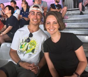 Brooke Boney Instagram - Absolute legend @sakakibarakai is here to support his little sister @sayasakakibara as she qualifies for the semis here tomorrow night. An incredible family with an incredible story. Can’t wait to see her smash it tomorrow 💚💛💚💛 Olympic Games #Paris2024 live and free on @Channel9 and @9Now
