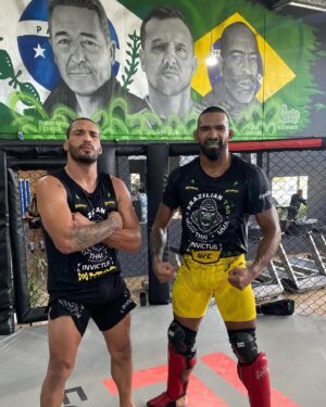 Bruno Silva Instagram - 5x5 Sparring de MMA com o meu irmão @brunoblindado, muito obrigado por toda ajuda nos treinos irmão. 
Vejo vocês dia 22 de junho no primeiro @ufc  na Arábia Saudita! 🇸🇦 🏆🦍💎⛏️🇧🇷🌎