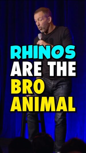 Bryan Callen Instagram - Rhinos unlike Giraffes were def made by a super bro! #standup #standupcomedy #comedy #rhino #foryou