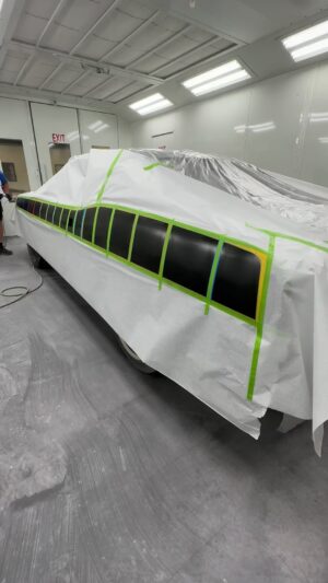 Bryan Fuller Instagram - @markprosserwelds , myself, Chris and Adam from 122 collision getting the #realfire flames graphic laid out on the #hemipowered #Cuda !! Love how this turned out dying to see the rest of the parts start getting out on!  Crazy to think this was just a shell a few weeks ago and now has all new @autometaldirect panels on it.  #custompaint #rideofyourlife #fullermoto #122collision #flamepaint #paintshop #hemicuda #mopar #1970cuda #AMD #Autometaldirect #blueprintengines #satausa #indasausa