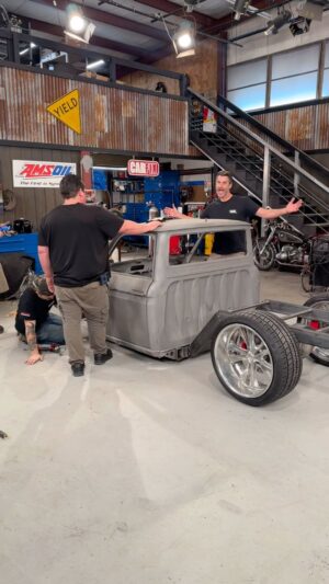 Bryan Fuller Instagram - Really fun week #fabricating hard to get @thehotrodshopms #1972Datsun #minitruck we back halved to put big 20” wheels on!  In typical Jeremy style he wants it sitting on the ground …even at this height he things it needs to have a body drop to get the rockers on the pavement.  I sketched up a little rendering to get the vibe and practice my drawing.  #minitruckin is alive and well indeed!  #minitruck #slammedtrucks #slammed #lincolnelectric #ridetech #caffeineandoctane #fab101 #customtrucks