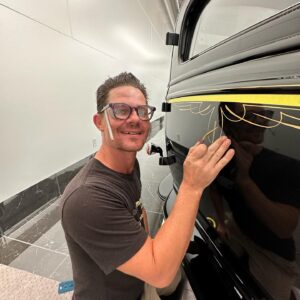 Bryan Fuller Instagram - Big thanks to the entire @fullermotoshop and @savoyautomuseum team for an awesome full day of load in for the #forgedbyfuller exhibit!  Such a great group of guys right here!  Solid!  Opening Gala tickets are sold out but the collection of 25 is on display till Dec 1st!  DM me if you’re in town over that period and I’ll try to meet you there for a personal tour. Feeling grateful to have this opportunity.  #fullermoto #savoyautomobilemuseum