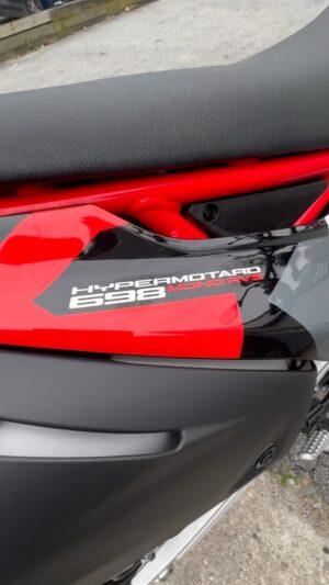 Bryan Fuller Instagram - Ok here’s the first #ducati #hypermotard698mono in Georgia!  Fresh off the boat this is the first single cylinder @ducati has produced since 1973 (other than the very rare $200K #supermono 20 years ago.) I’ve been begging for one of these for years and this doesn’t disappoint.  Quickshift, 85 HP uncorked, lots of riding modes including 5 levels of wheelie controls, engine braking, traction control, abs, ect.  Crazy fun and light can’t wait till the first service and they uncork the rest of the power!  Great job Ducati you nailed this one!  #ducatista #698mono #ducatimonster #ducatiscrambler #ducatigram #ducatilife #ducatihypermotard #hypermotard #supermoto #fullermoto
