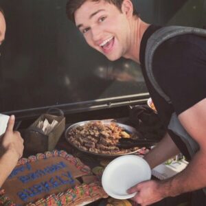 Burkely Duffield Instagram - HUGE thank you to everyone for all the thoughtful and amazing birthday wishes 😊 
To be surrounded by love on set and in comments and posts online is a perfect way to start my year being 25 🎉
Here's me cutting my surprise birthday cake on set today 🍰
#thanksformakingtodayspecial #loveyouall❤️