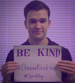 Burkely Duffield Instagram - Take a stand against bullying, and support LGBTQ youth and #choosekindness today by wearing purple!! @GLAAD #spiritday #💜