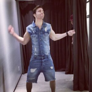 Burkely Duffield Instagram - Shopping adventures can lead to some unexpected finds... #jeanromperforthewin #air🎸 #jontwostepcreepin #shenanigans