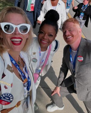 Busy Philipps Instagram - impossible for me to find the words right now for the past few days- it’s going to have to be an entire podcast episode but until then i do have one: 
 🇺🇸VOTE!!!🇺🇸
@kamalahq @kamalaharris  @timwalz @gewhitmer @harrisonjaime @thecreativecoalition @themeteor @emergeamerica @azdemparty @demconvention 🇺🇸