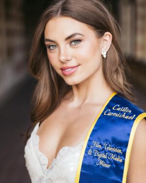 Caitlin Carmichael Instagram - Dear @ucla ,

When I first arrived on your campus as a wide-eyed 15 year old, I never could have fathomed the extent to which my life was about to change. Westwood has truly become a home in which I have thrived in a community of my peers and faculty who have encouraged me to embrace my unique perspective, seek opportunities to make a difference in the lives of others, and aspire to tell stories that spark empathy among individuals from all walks of life. An invisible string of blue and gold tied me to you, and you have taught me to dream bigger than I ever thought possible. I am eternally grateful to be a Bruin. 4's up forever! 🩵🧸

B.A. American Literature and Culture @uclaenglish 
B.A. Sociology
Minor in Film, Television, and Digital Media @ucla_tft