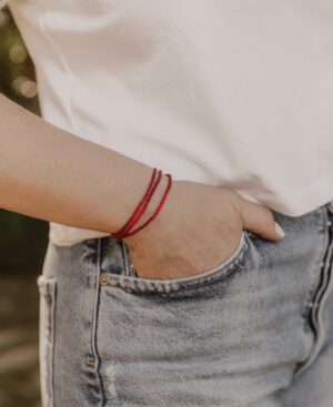Caitlin McHugh Instagram - Our newest bracelet is very special to us. 100% of the Stamos family proceeds will benefit @rebeccabenderinitiative Rebecca is a survivor of trafficking who is working hard to help other victims. The bracelet is a perfect stocking stuffer and goes well with our other BeCause We Care bracelets!