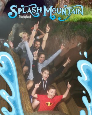 Caitlin McHugh Instagram - I am really excited for the Princess Tiana takeover and I am grateful for all the fun times on Splash Mountain. Here are some of the highlights starting with my most recent trip with @ninawest @marissajaretwinokur Then a classic shot, my friend and I completely getting covered by the party in front of us, riding with Grogu, celebrating with the happiest of friends, and finally, riding with the mastermind imagineer of Splash Mountain himself, Tony Baxter. @johnstamos is so happy about it that he accidentally blocks Tony’s face.