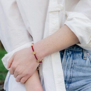Caitlin McHugh Instagram - Happy Valentine’s Day!

You are LOVED unconditionally and made perfectly. You are more than your accomplishments, more than your shortcomings, and more than your past. Wear this bracelet as a reminder that you are loved.

These two bracelets give back to @rebeccabenderinitiative ‘s Elevate Academy helping survivors of Human Trafficking rediscover the true meaning of love.
