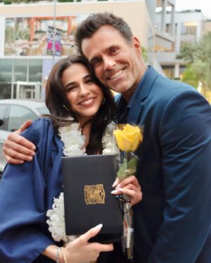 Cameron Mathison Instagram - A chapter closes and a new one begins as Leila graduates high school❤️🎓 Your dedication, resilience, and passion have brought you to this moment, and I couldn’t be prouder. You amaze me every single day. I love you so much❤️
Here’s to all the adventures that lie ahead🎉
Next stop Paris🇫🇷
 #classof2024 #prouddad #NextChapter 
#nextstopparis✈️🇫🇷