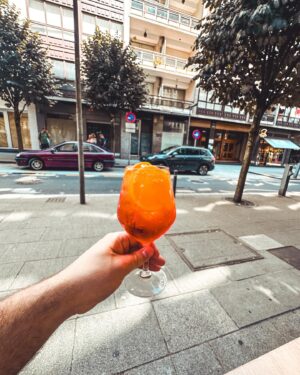Carl Mullan Instagram - The Camino? Completed it mate…and by completed it I mean: Flew to the end point and drank Aperol Spritz for the weekend.
.
#santiagodecompostela #spain #weekend