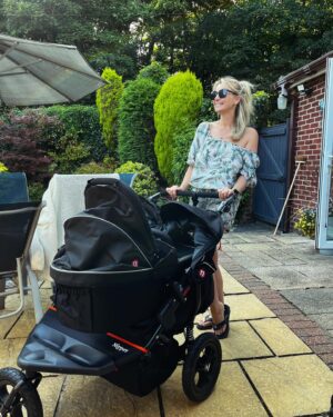Carley Stenson Instagram - Absolutely LOVE my @outnabout_official #nipperpram #pram 
Made life so much easier with #2babies2ages 

I was worries it would be hard to move and heavy. It it really is a nipper so light and easy and Skyes dolls love it too ❤️❤️💙💙

Thankyou @mumandme_app for introducing me to this..#mummy can get out and about in a nip by myself x eek