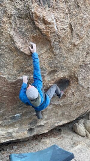 Carlo Traversi Instagram - Gasperini V11/12 at the Druid Stones in Bishop, CA.  Fun to explore a more “off the beaten path” zone in the Bishop area a few weekends ago with a great crew.  Mostly sampled the easier classics but managed to climb this fun harder one just before hiking back down the hill.  A little munchy on the skin, but great movement.  Video by @marymeck.  @blackdiamond @blackdiamond_climb @theboulderfield