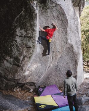 Carlo Traversi Instagram - Circuiting the Camp 4 classics last spring.  King Cobra V8.  Photo by @christian_adam_ .  @blackdiamond
