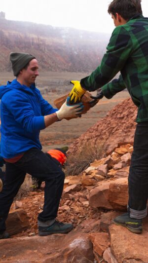 Carlo Traversi Instagram - This Earth Day, support the critical work of @accessfund to protect America’s climbing!

In addition to our many years of #BDemployee volunteer days, we recently sent two of our athletes along with them—@carlodenali and @connor.herson. Over the course of 3 days, our team helped the Access Fund Conservation Team build a trail to the Sparks Wall in beautiful Indian Creek that both protects the environment and ensures future access to climbing.  But it doesn’t stop there. Far from it. More hours, more volunteers, and more dollars are needed to support Access Fund and their efforts to better climbing for all.

Support by donating or volunteering at an Adopt-a-Crag or Trail Day event at the link in our bio!