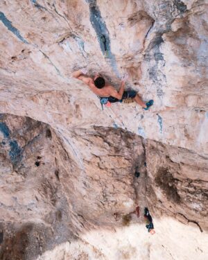 Carlo Traversi Instagram - Spent the better part of April and May on the Western Slope of Colorado climbing at a rarely visited cliff called The Fortress of Solitude.  I’ve spent many days at this cliff over the years, having climbed Kryptonite 5.14c/d in 2015, made the First Ascent of Mask Off 5.14b/c in 2017 and bolted a new mega line with @jon_cardwell in the winter of 2016.  For the amount of days I’ve spent up there, sends are rare due to the difficulty of the climbing and the taxing nature of the approach.  I knew going into the trip that focusing on keeping a learning mentality would be the best approach.  Absorb, endure, and enjoy the process.  My main goal was to try @tommycaldwell ‘s Flex Luther, which he established as the first 5.15 in America in 2003.  I tried the route a few days in 2015 and was impressed with the difficulty of the climbing and also the style, which is particularly slow, technical and engaging throughout its entire 100ft.  It was a style that I wasn’t accustomed to and still not good at, and I love that fact.  I showed up this year in the best route climbing shape of my life and waged war along with @honngy (pictured here) and on a mini trax when I didn’t have a belayer.  Progress was slow at first with a lot of seeping holds but about 3 weeks into the trip I had a big breakthrough and climbed from about 6 moves in (just below the low crux) and fell on the last hard move.  It felt like a send was imminent but a mixture of warm weather and a lack of belayers in my final week(s) proved to be an insurmountable barrier with my limited time left.  So it goes.  Overall I really enjoyed my time up at the cliff this Spring, tapping into the limestone sport climbing game after a couple year hiatus.  I’ll certainly be back when the weather is prime again!  Many thanks to @marymeck for the many belays and to my sponsors for their continued support @blackdiamond @fiveten_official @frictionlabs @theboulderfield