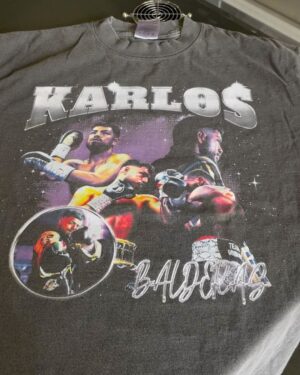 Carlos Balderas Instagram - Limited time only, dropping these soon 🔥 
I’ll be posting the link to the website. 
I won’t be re stocking after they sell out. 
Shoutout to my boy @daytonakev_ for helping me designing the shirts & printing ✅
Stay Tuned …