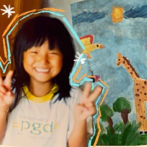 Carol Wang Instagram - Fiz meu primeiro quadro em 2001 depois de ter visto girafas pela primeira vez ✨🦒 A Carolzinha não acreditaria que a Carolzona faria tanta arte por ai, principalmente juntos com as próprias Girafas 🎨 
.
📍 @zoosaopaulo