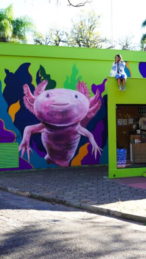 Carol Wang Instagram - Qual vai ser o proximo ? 🩵🎨
.
#arte #mural #axolote #pintura #graffiti