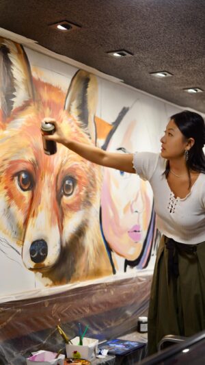 Carol Wang Instagram - a arte nasce de um sketch ✍🏻🎨
.
#arte #pintura #desenho #mural