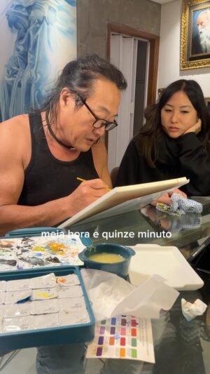 Carol Wang Instagram - Vocês pediram o restante do vídeo, segue a Aula01 😅🎨 
.
#desenho