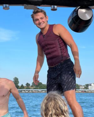 Carson Boatman Instagram - First time for everything. Swipe for some good times.🚤 🌊 🏄‍♂️