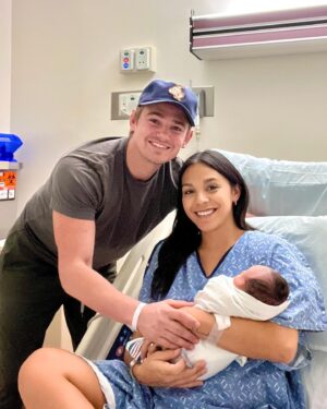 Carson Boatman Instagram - Christmas came early this year. We are so in love with our sweet baby girl, Ava Rey, and can’t wait to see what this next stage of life will look like for the three of us. #girldad 👨‍👩‍👧