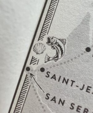 Casey McQuiston Instagram - did you know THE PAIRING has a MAP in it!!!

i have always dreamed of having a book with a map and now i do!!! my team & i wanted to include as many wonderful little details in the packaging as possible and one of them is this geographic guide to the tour, with special illustrations by illustrator Rhys Davies. so many little nods to moments in the book here (especially the message in a bottle, IYKYK). isn’t she gorgeous??