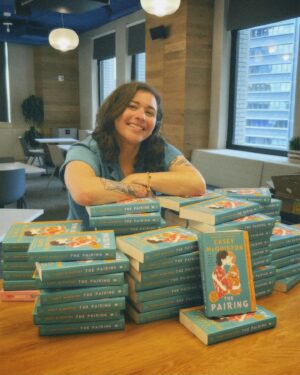 Casey McQuiston Instagram - just absolutely incandescent with new book fever this week, namely:

- visiting the @macmillanusa office to sign THE PAIRING for all the people on my pub team who have helped me bring theo & kit to life 
- a third starred review, from @readbookpage this time, and oh man this one really got me 🥲
- indie next pick because indie booksellers are the backbone of our society, cc @americanbooksellers 
- getting to meet and sign a copy of TP for the legend @chucktingle!!!!!! 
- @barnesandnoble preorder sale! happening now! 

love IS real! hot sluts ARE in your area! let’s go baby!!!!!!