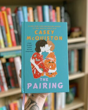 Casey McQuiston Instagram - special edition alert 🔔🔔🔔 i’m in absolute awe of these gorgeous, dreamy illustrated endpapers by @artbyjuliajm for the special hardcover @litjoycrate edition of THE PAIRING! and it comes with a little lavender ribbon to match the lavender stenciled edges!!! now available for preorder - link in stories/bio!