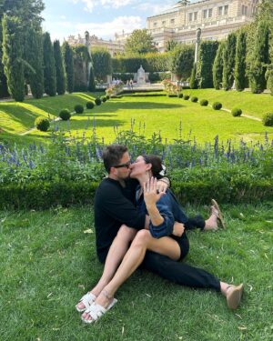 Cassandra Scerbo Instagram - FOREVER YES ❤️ Left the states a girlfriend, will be returning a FIANCÉ! I love you more than words & can’t wait to marry you 😍💍✨