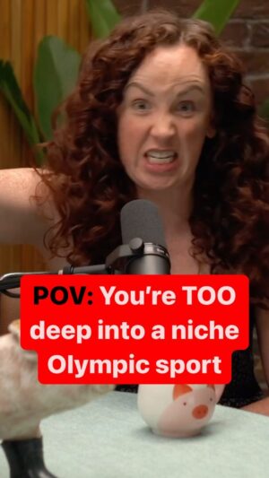 Catherine Bohart Instagram - I’ve lost hours of my life to sports I didn’t even know existed #olympics #paris2024 #mountainbiking #comedypodcast #podcastclips #olympicsports