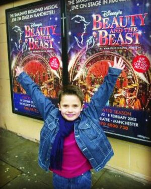 Ceallach Spellman Instagram - 20 years later, back to where it all began. A tale as old as time 🌹

Fun fact: My first job was in 2002 playing ‘Chip’ in Beauty & the Beast at the Palace Theatre. Classic. I was 7 years old & after hours of cueing at the open auditions, butchering Happy Birthday, miraculously I got the job. Little did I know that would be the start of the journey I still find myself on now. Very surreal going back to where it all started. This show will forever have a very special place in my heart and one I’ll be forever grateful too 💜