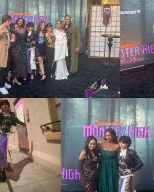 Ceci Balagot Instagram - MH premiere at the Paramount lot yesterday was so CLAWSOME 🧟🌙 the movie looked so incredible on the big screen :)) i can’t wait for everyone to see it !!! October 6th on Paramount  and Nickelodeon beasties!!
***
***
***
skirt made from upcycled materials by @saladbowldress 
*
*
*
every part of my premiere fit was second hand down to the shoes !anyone can be fabulous without contributing to the endless clothing landfills 💁🏻💅🏼!!