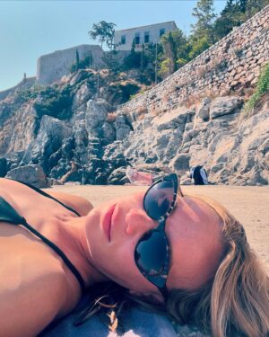 Celina Sinden Instagram - Night swimming and Dakos. Yassas Athens, Hydra and Spetses.
