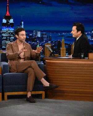 Chace Crawford Instagram - Good to be back on @jimmyfallon in person , last time was 2020 in my living room with a laptop and ring light and I think I had a nice shirt on top and like a swimsuit off frame you couldn’t see. Anyways always miss NY. @fallontonight @theboystv. 📸 credit: ToddOwyoung/NBC @toddowyoung