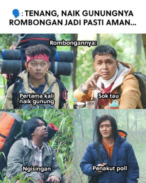 Chand Parwez Servia Instagram - Wis lah pasrah...
Kalau rombongan SEKAWAN LIMO naik gunung, ya gini lah formasinya 🤣

Tulis di kolom komentar kamu tipe yang gimana!

@sekawanlimo
#SekawanLimo #FilmSekawanLimo #KawalSekawanLimo