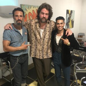 Charles Halford Instagram - These legends... So grateful to have been a part of @bustershontis dynamic vision.
#bts
#throwbackthursday 
#reprisal 
#reprisalonhulu 
#streaming #now in #australia 
Shout out to the #3rp the #bangarang #brawlers and #ghouls!

@gilberttheactor 
@rhys_wakefield 
@dastmalchian 
@rodrigosantoro 
@menamassoud 
@renesrivera 
For the love of family and neon violence!