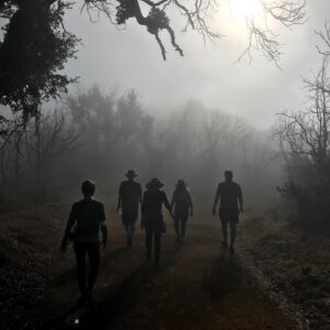 Charles Shaughnessy Instagram - Hike Club stumbles into “Stranger Things”. #CorralCanyon #StrangerThings #HikeClub #HalloweenHike