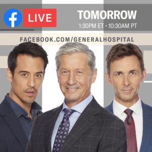 Charles Shaughnessy Instagram - The Cassadines…interrogated! Tomorrow on Facebook Live all three of us will be answering questions… don’t miss it! 1:30 ET/ 10:30 a.m. PST @japastu @marcuscoloma #generalhospital #GH