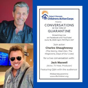 Charles Shaughnessy Instagram - One week today. June 18 Watch my interview with talented actor, TV Host ( The Booze Traveler) and producer (The High Road, Belly Up and Jack’s Place,) JACK MAXWELL.  On my Facebook live Link in Bio . Presented by @RFKChildren  @thehighroadshow @southiejack .