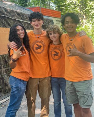 Charlie Bushnell Instagram - the council of cloven curls fr (missing @leahsavajeffries and @aryansimhadri) 

stream episode 3 of @percyseries TODAY at 6PM PST on @disneyplus 🪽