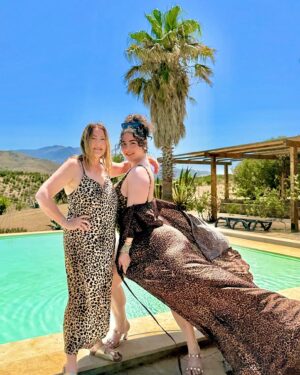 Charlie Craggs Instagram - AD Best part about my job is getting to give my mum the life she deserves, taking her on fancy gifted influencer trips after a lifetime of her working too hard to be the best mum and give me the life I deserve. Second best part about my job is that I got invited to stay at @masseriarainbowlgbt (aka paradise) more about it soon but for now enjoy this video of me telling my mum if she wants to come on my influencer trips with me she has to do content with me …and her literally not being able to do a simple diagonal arm-leg 2 step lol let me know if you want more content with Ange 
#LGBTmasseriaraibowhotel #Lgbttravel #travel #travelinfluencer #transtravel #gaytravel