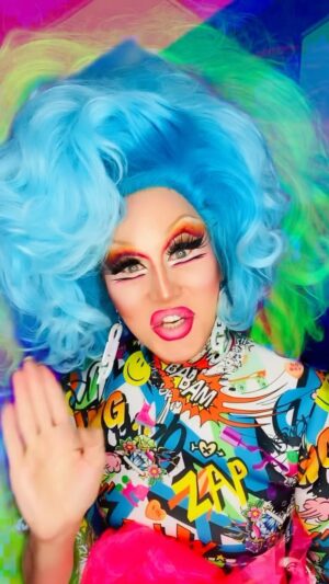 Charlie Hides Instagram - Useless words of wisdom from The Blue Haired Bombshell from Boston #wordsofwisdom #charliehides #rupaulsdragrace