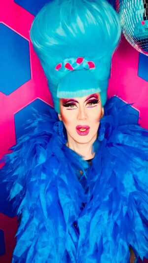 Charlie Hides Instagram - #wordsofwisdom From The Blue Haired Bombshell from Boston #charliehides #dragqueen #drag #rupaulsdragrace #rpdruk #rpdr